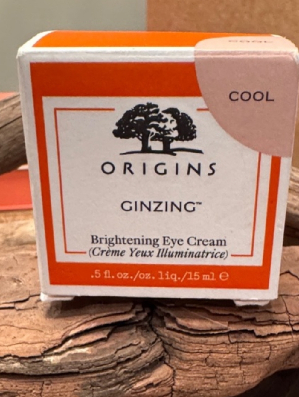 Origins GinZing Brightening Eye Cream — Orange & White Box
